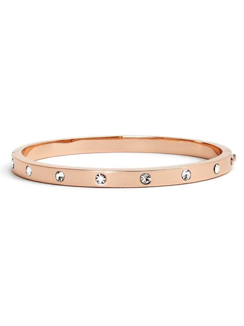 Kate Spade Crystal Hinge Rose Gold Bangle One Size New With Tags - Picture 4 of 6